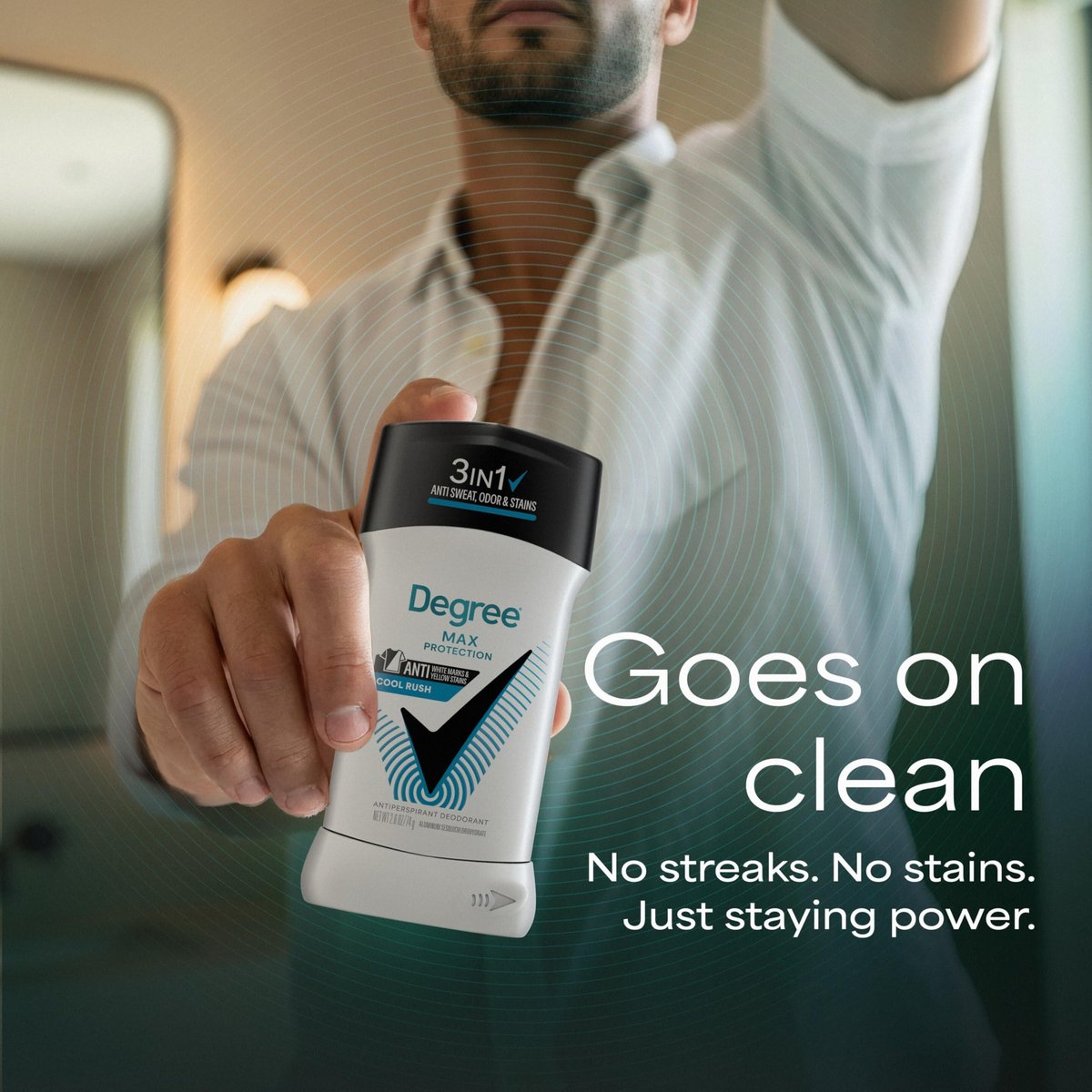 Degree Men Antiperspirant Deodorant Cool Rush 4-Pack, 72-Hour Sweat & Odor Protection, 2.6 oz Each Avelisse