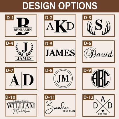 Personalized Handmade Genuine Leather Toiletry Bag - Custom Engraved Shaving Dopp Kit with Name or Initial - Travel Pouch for Men, Husband, Dad, Boyfriend - Groomsmen Gift Idea Avelisse