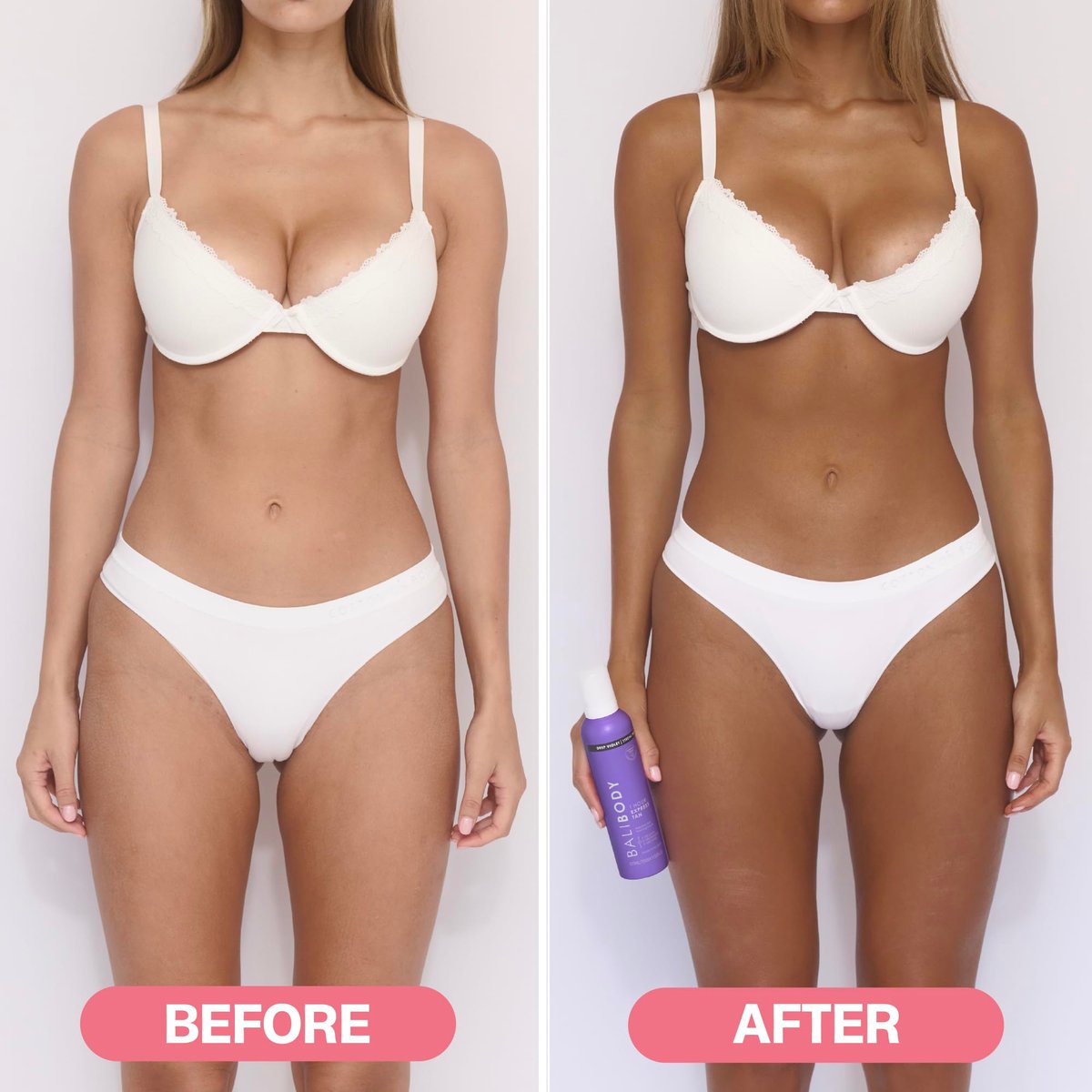 BALI BODY Deep Violet 1 Hour Express Self Tanner – Fast-Acting, Weightless Self Tanner for Natural Bronze – No-Transfer, Hydrating Quick Tan Mousse for Smooth, Radiant Skin Avelisse