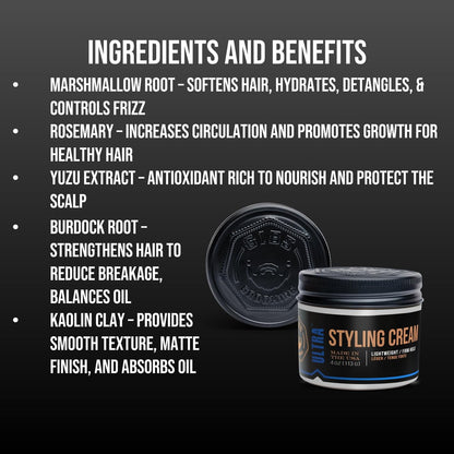 GIBS Ultra Styling Cream - 4 oz | Professional Hair Styling & Light Hold Avelisse