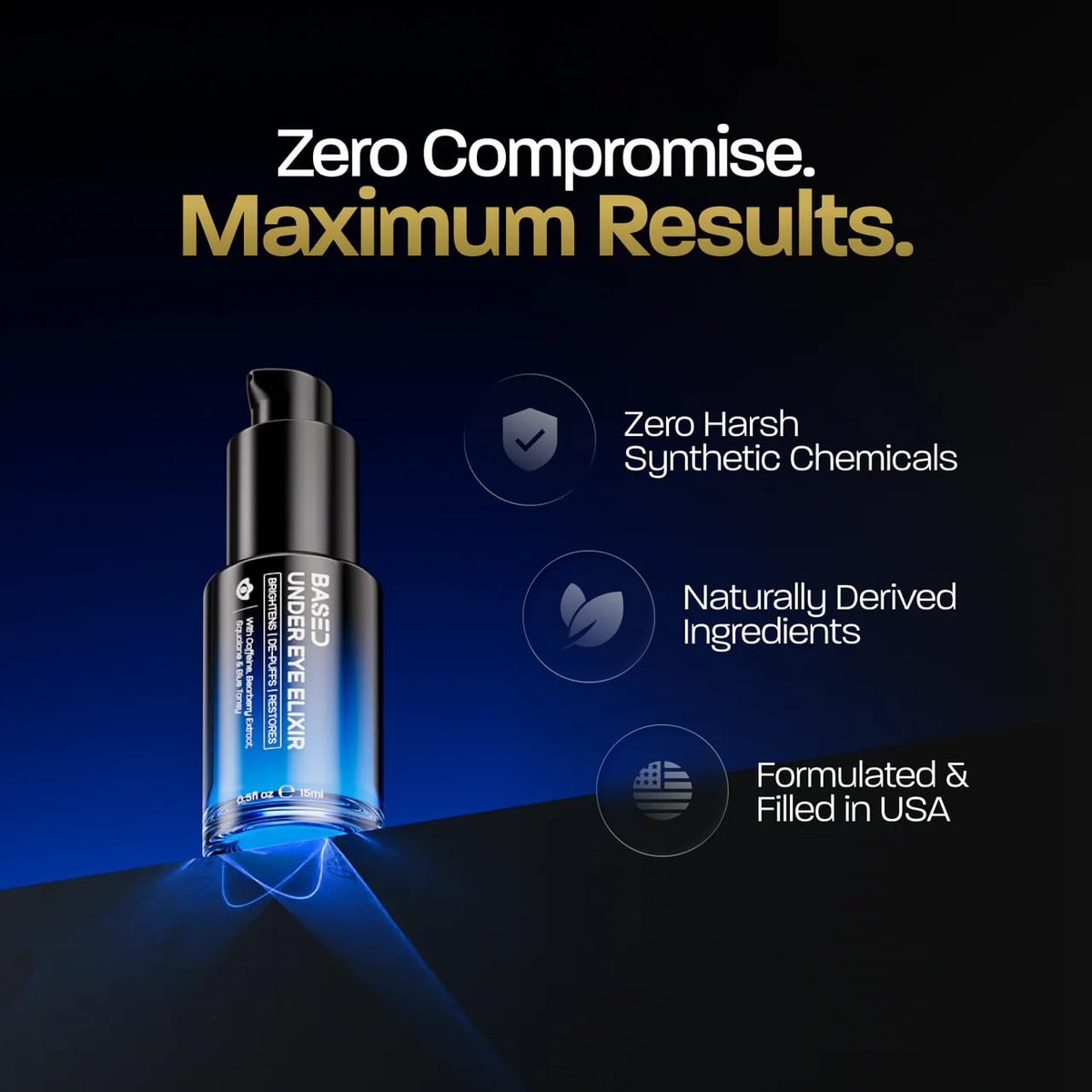 BASED Under Eye Elixir - Hydrating & Refreshing Eye Cream, 0.5 fl oz Avelisse