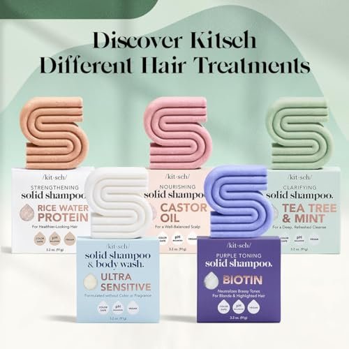 Kitsch Rosemary & Biotin Shampoo Bar for Hair Growth, Strengthening & Volumizing – Sulfate-Free, Paraben-Free, Silicone-Free – 3.5 oz Avelisse
