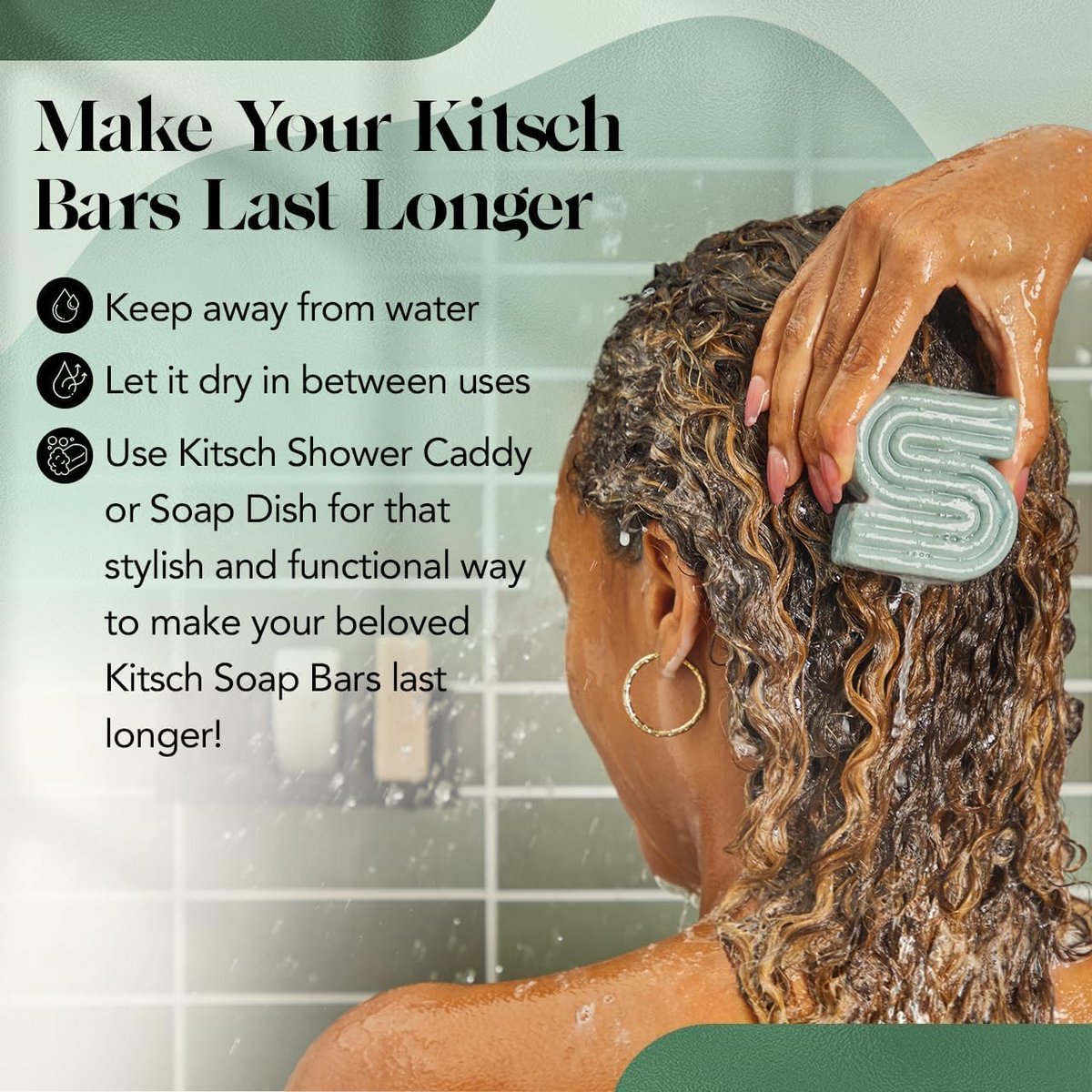 Kitsch Rosemary & Biotin Shampoo Bar for Hair Growth, Strengthening & Volumizing – Sulfate-Free, Paraben-Free, Silicone-Free – 3.5 oz Avelisse