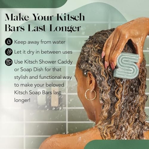 Kitsch Rosemary & Biotin Shampoo Bar for Hair Growth, Strengthening & Volumizing – Sulfate-Free, Paraben-Free, Silicone-Free – 3.5 oz Avelisse