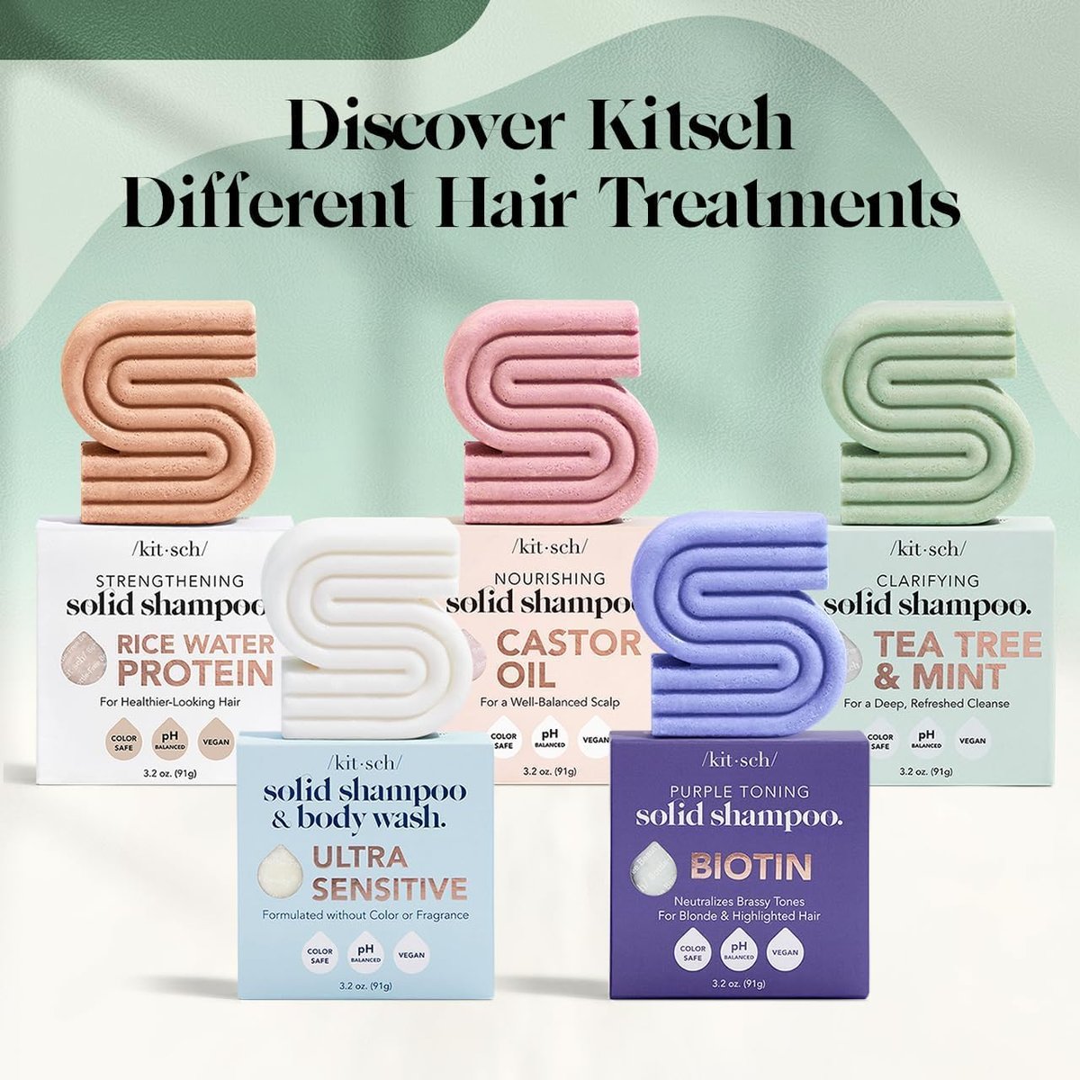 Kitsch Rosemary & Biotin Shampoo Bar for Hair Growth, Strengthening & Volumizing – Sulfate-Free, Paraben-Free, Silicone-Free – 3.5 oz Avelisse