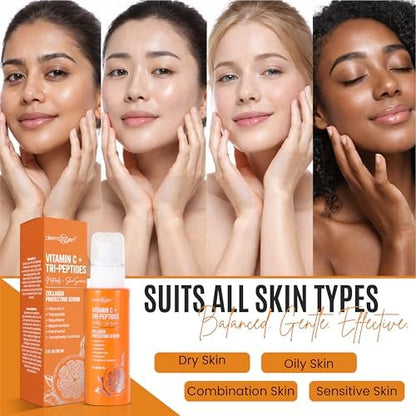 Dermaxgen Vitamin C + Tri-Peptide Bright Idea Serum – Skin Brightening & Anti-Aging Face Serum for Radiant, Firm Skin, Boosts Collagen & Elasticity, 2 fl oz Avelisse