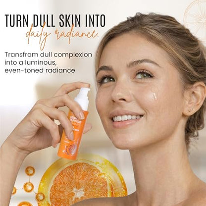 Dermaxgen Vitamin C + Tri-Peptide Bright Idea Serum – Skin Brightening & Anti-Aging Face Serum for Radiant, Firm Skin, Boosts Collagen & Elasticity, 2 fl oz Avelisse