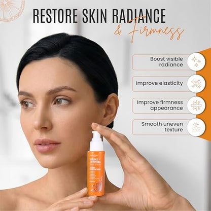 Dermaxgen Vitamin C + Tri-Peptide Bright Idea Serum – Skin Brightening & Anti-Aging Face Serum for Radiant, Firm Skin, Boosts Collagen & Elasticity, 2 fl oz Avelisse