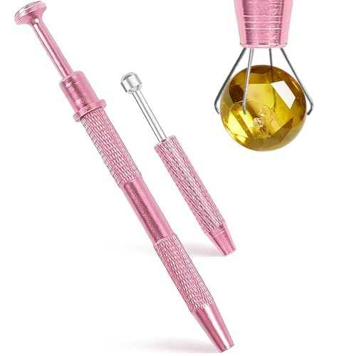 VHIPKUA 2 Pcs Piercing Changing Tools - 4-Claw Grabber & Ball Holder for Flat Back Earrings, Nose Rings, and Lip Rings - Secure Pick Up Tool for Body Jewelry (Pink) - görsel 2