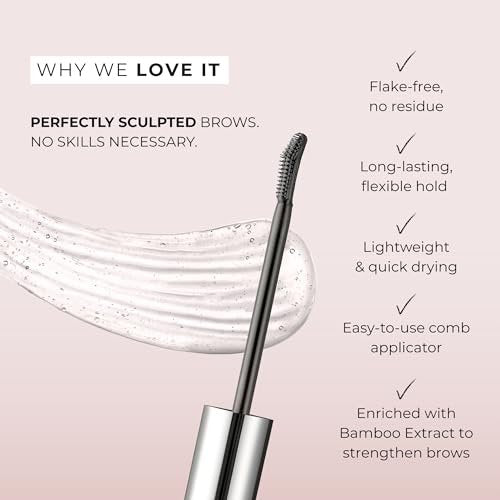 Wunderbrow Frame & Set Brow Gel - Clear Eyebrow Gel for Long-Lasting Flexible Hold, Flake-Free & Zero Residue Avelisse