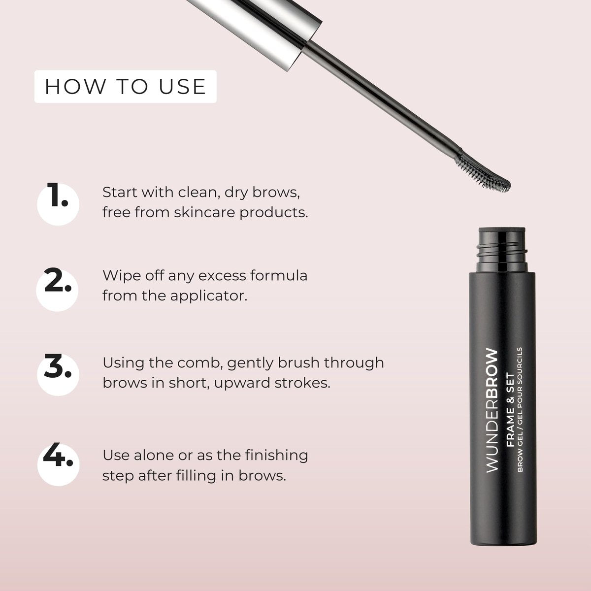 Wunderbrow Frame & Set Brow Gel - Clear Eyebrow Gel for Long-Lasting Flexible Hold, Flake-Free & Zero Residue Avelisse
