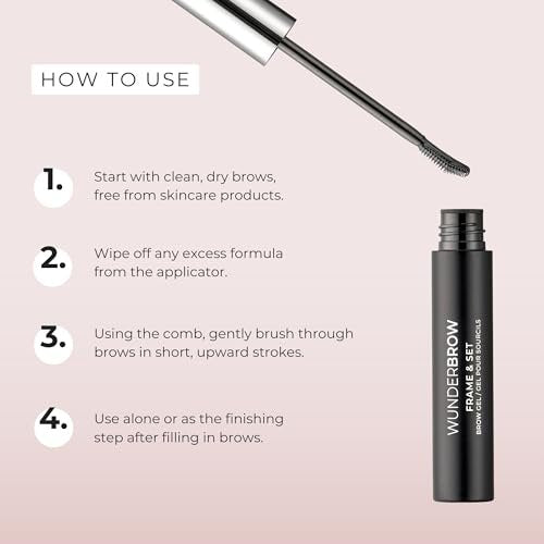 Wunderbrow Frame & Set Brow Gel - Clear Eyebrow Gel for Long-Lasting Flexible Hold, Flake-Free & Zero Residue Avelisse