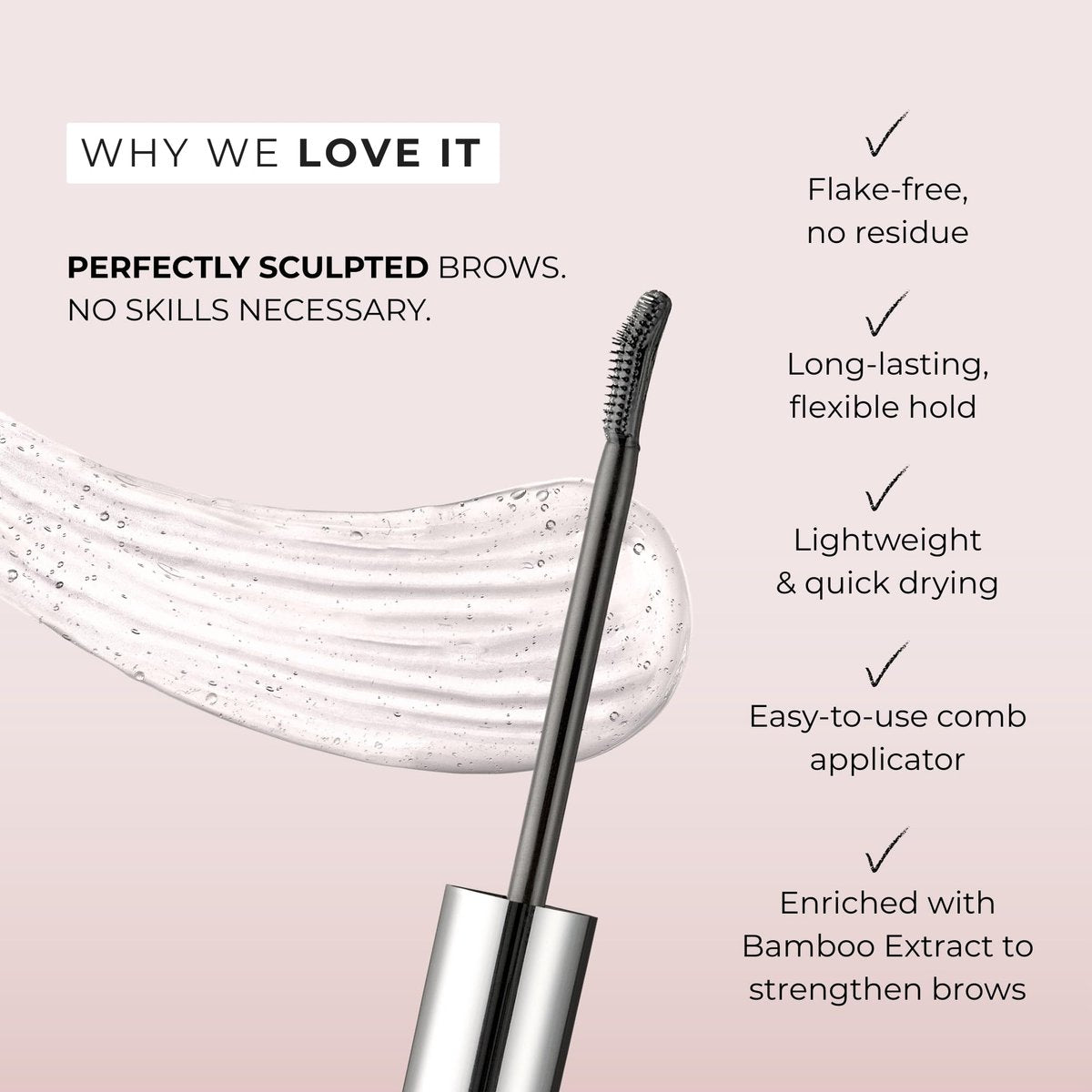 Wunderbrow Frame & Set Brow Gel - Clear Eyebrow Gel for Long-Lasting Flexible Hold, Flake-Free & Zero Residue Avelisse