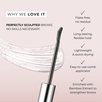 Wunderbrow Frame & Set Brow Gel - Clear Eyebrow Gel for Long-Lasting Flexible Hold, Flake-Free & Zero Residue Avelisse