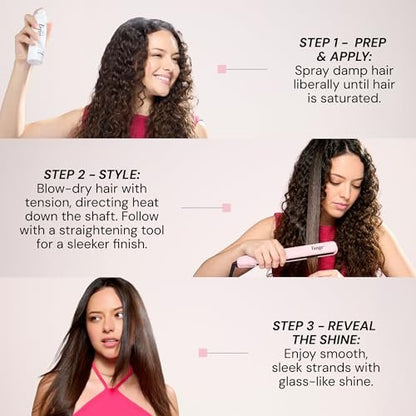 L'ANGE HAIR Extra Strength Glass Hair Anti-Frizz Thermal Blowout Extend Heat Protectant Spray, 5 fl oz Avelisse