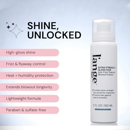 L'ANGE HAIR Extra Strength Glass Hair Anti-Frizz Thermal Blowout Extend Heat Protectant Spray, 5 fl oz Avelisse