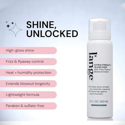 L'ANGE HAIR Extra Strength Glass Hair Anti-Frizz Thermal Blowout Extend Heat Protectant Spray, 5 fl oz Avelisse