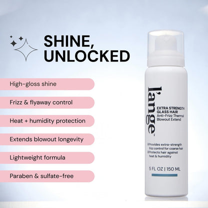 L'ANGE HAIR Extra Strength Glass Hair Anti-Frizz Thermal Blowout Extend Heat Protectant Spray, 5 fl oz Avelisse