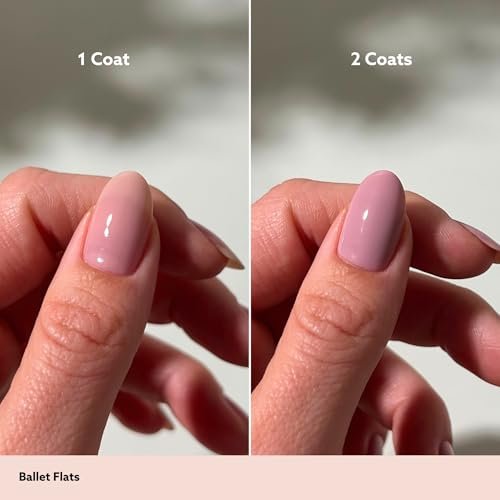 Dazzle Dry Nail Lacquer (Step 3) - Ballet Flats - Soft Pale Mauve Semi-Sheer Cream Nail Polish (0.5 fl oz) Avelisse