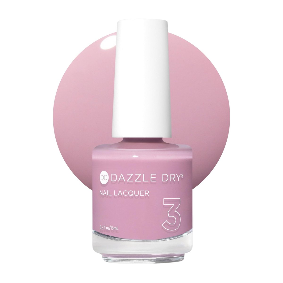 Dazzle Dry Nail Lacquer (Step 3) - Ballet Flats - Soft Pale Mauve Semi-Sheer Cream Nail Polish (0.5 fl oz) Avelisse