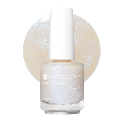 Dazzle Dry Nail Lacquer (Step 3) - Inner Glow - Opalescent Blue Micro Glitter Shimmer - 0.5 fl oz Avelisse