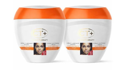 Clear Therapy + Extra Lightening Cream with Carrot Oil 13.5 fl oz 2 Pack - Face Moisturizer for Brightening Avelisse