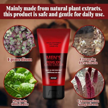 Pinnoocy Male Enhancement Cream - Body Cream for Private Parts, Men's Revitalize Enlargement Cream to Enhance Size and Performance, Get Bigger Thicker and Stronger, 1.7 oz