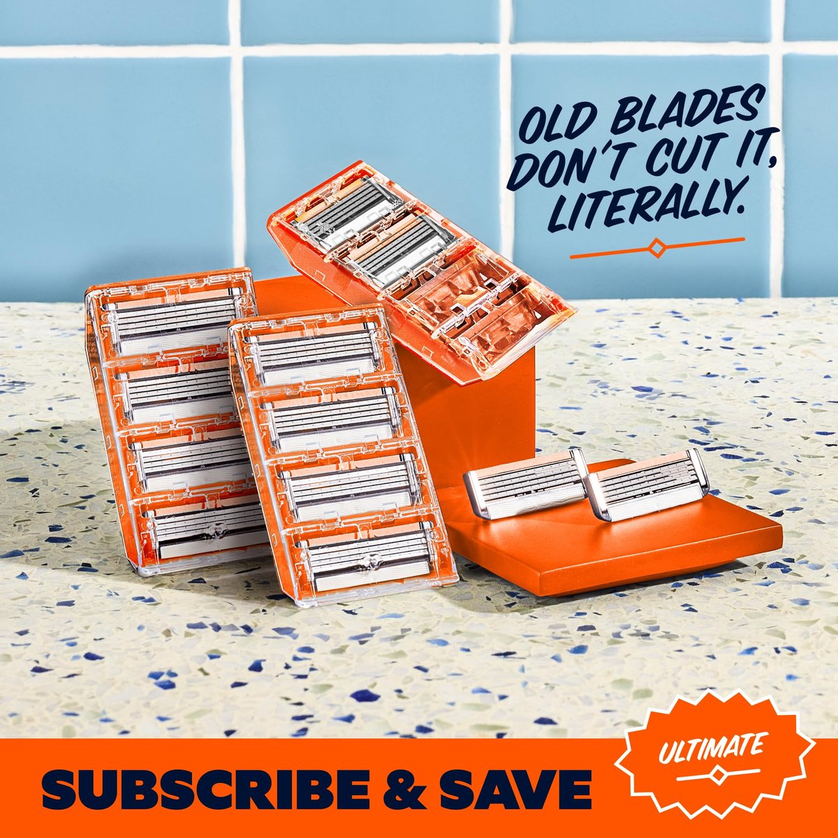 Dollar Shave Club Bulk Shave Set: 16 Swift Rinse Refill Cartridges with Handle and Razor Cover Avelisse