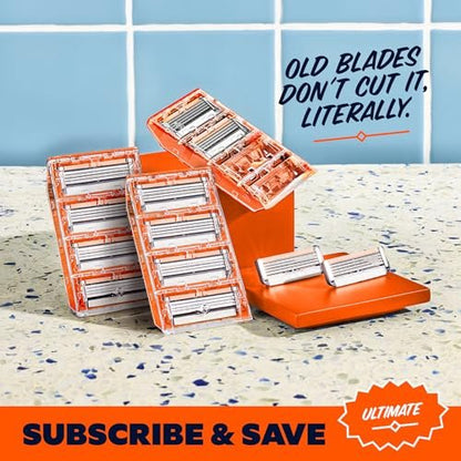 Dollar Shave Club Bulk Shave Set: 16 Swift Rinse Refill Cartridges with Handle and Razor Cover Avelisse