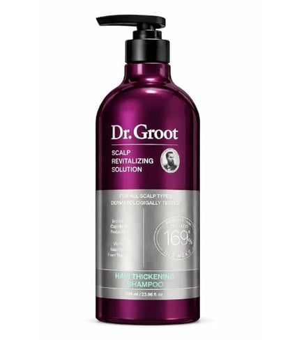 Dr Groot Scalp Revitalizing Solution Hair Thickening Shampoo - Volumizing & Strengthening Formula for All Scalp Types, Dermatologically Tested, 700 ml (23.66 fl oz) Avelisse
