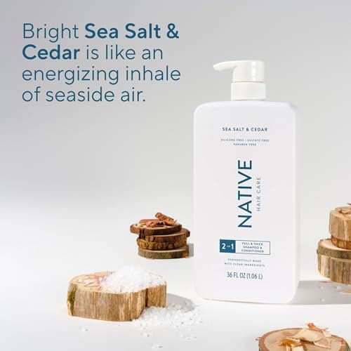 Native Full & Thick 2-in-1 Shampoo & Conditioner Sea Salt & Cedar 36 fl Oz. - görsel 16