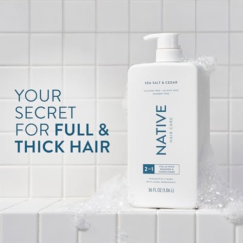 Native Full & Thick 2-in-1 Shampoo & Conditioner Sea Salt & Cedar 36 fl Oz. - görsel 4