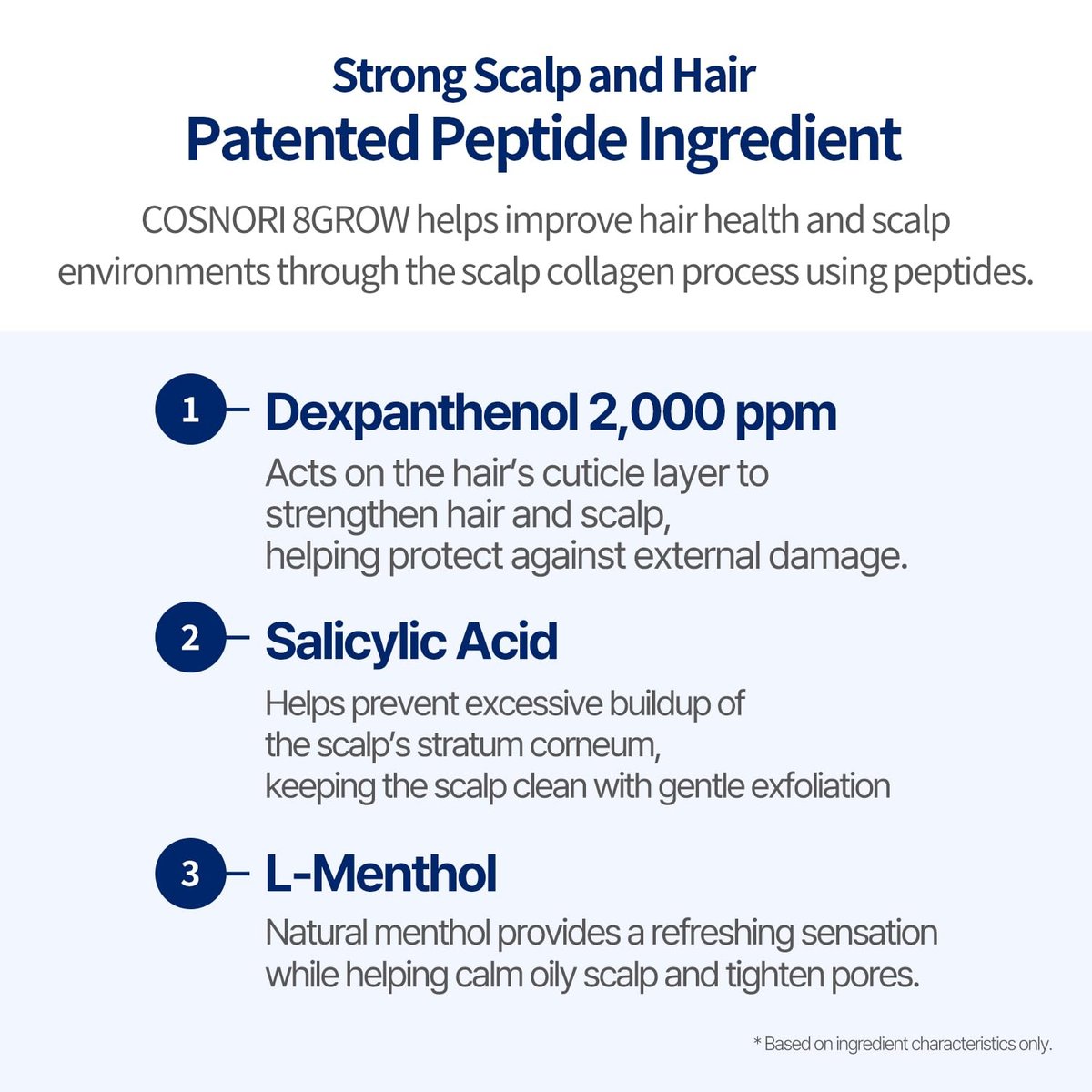 COSNORI 8GROW Pro-Vit B5 Hair Tonic - Scalp Spray for Thinning Hair & Loss, Leave-In Tonic, Strengthening & Thickening Care with Peptides & Botanical Ingredients, Menthol (3.38 fl oz) - görsel 7