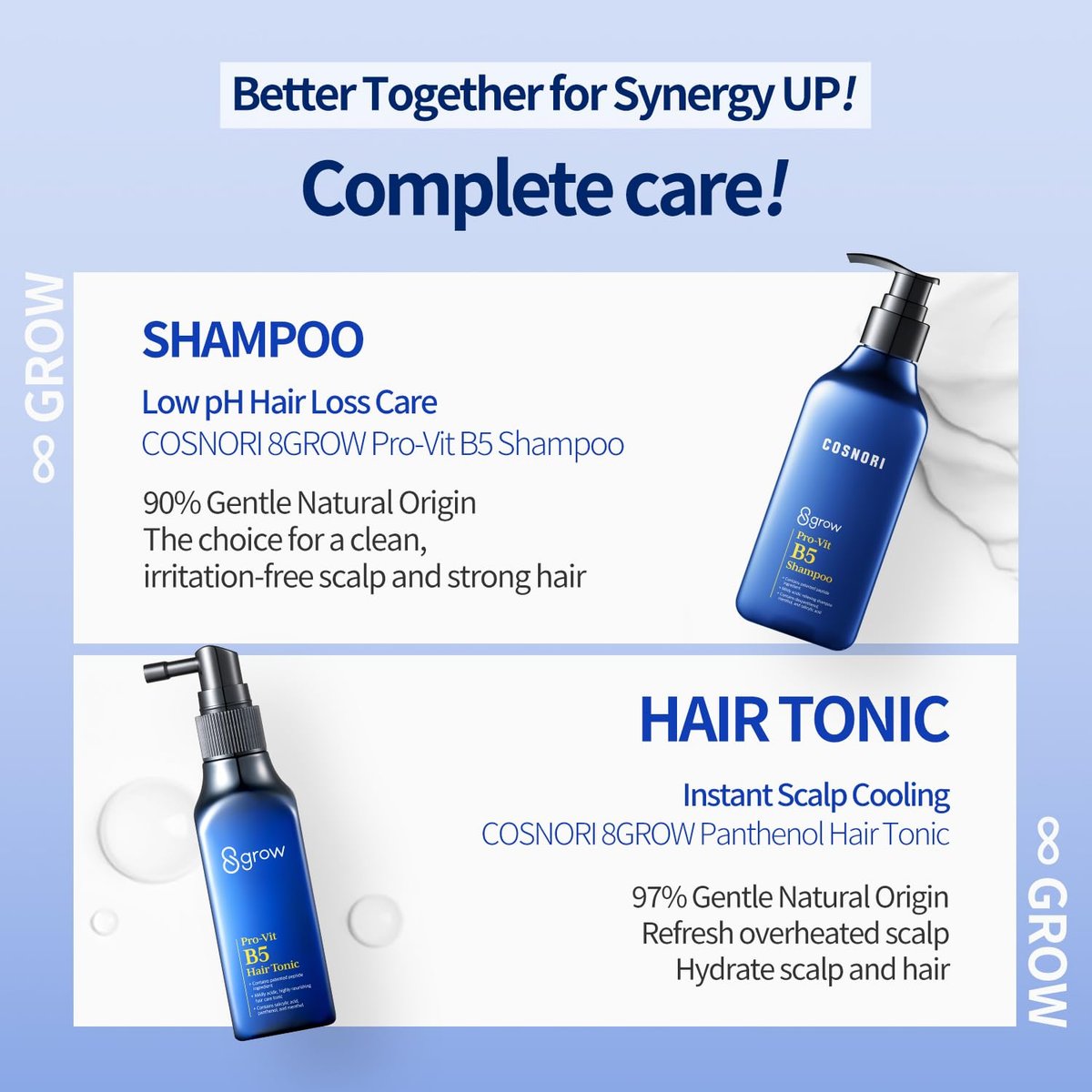 COSNORI 8GROW Pro-Vit B5 Hair Tonic - Scalp Spray for Thinning Hair & Loss, Leave-In Tonic, Strengthening & Thickening Care with Peptides & Botanical Ingredients, Menthol (3.38 fl oz) - görsel 13
