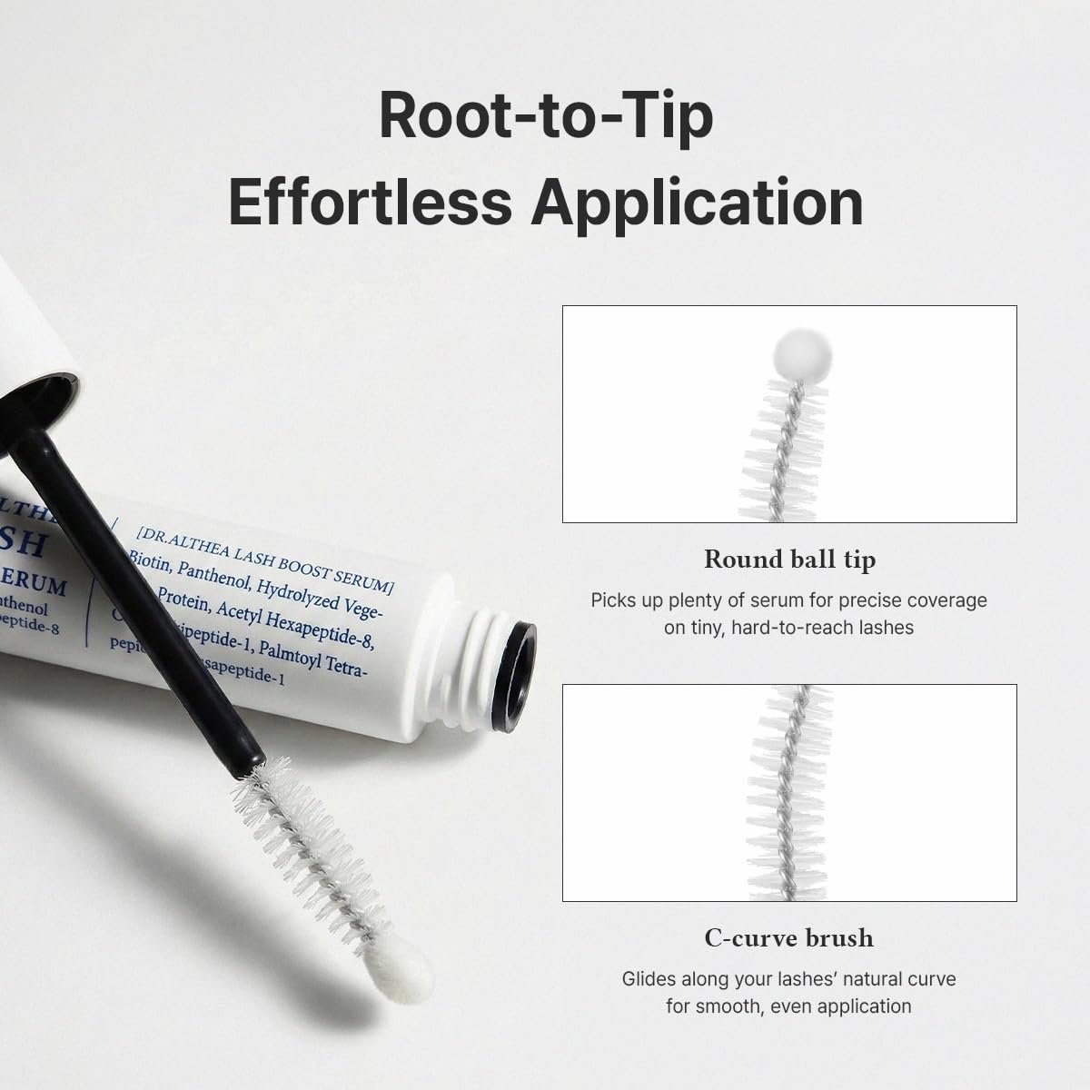 Dr.Althea Lash Boost Serum – Vegan Lash Essence with Biotin, Panthenol & 12-Peptide Complex for Stronger, Glossier Lashes (0.30 Fl Oz) Avelisse