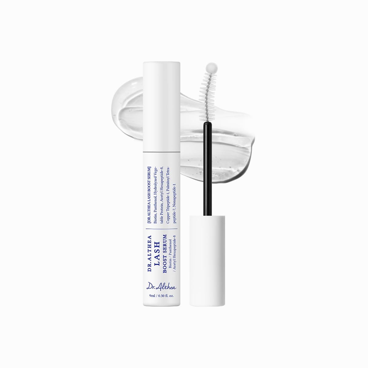 Dr.Althea Lash Boost Serum – Vegan Lash Essence with Biotin, Panthenol & 12-Peptide Complex for Stronger, Glossier Lashes (0.30 Fl Oz) Avelisse
