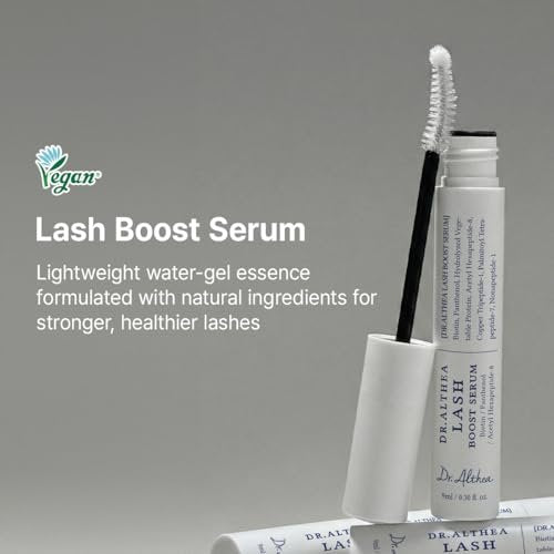 Dr.Althea Lash Boost Serum – Vegan Lash Essence with Biotin, Panthenol & 12-Peptide Complex for Stronger, Glossier Lashes (0.30 Fl Oz) Avelisse