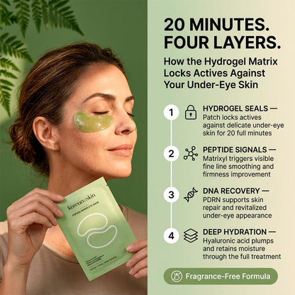 Koreana Skin Peptide Repair Eye Mask with PDRN & Hyaluronic Acid - Korean Under Eye Patches for Puffy Eyes & Dark Circles - Firming & Deeply Hydrating Eye Patches for Wrinkles - 5 Pairs - K-Beauty