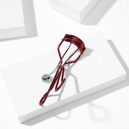 Tweezerman Devil Wears Prada 2 Eyelash Curler with Refill Pads - Red Stainless Steel Eyelash Tool for All Eye Shapes