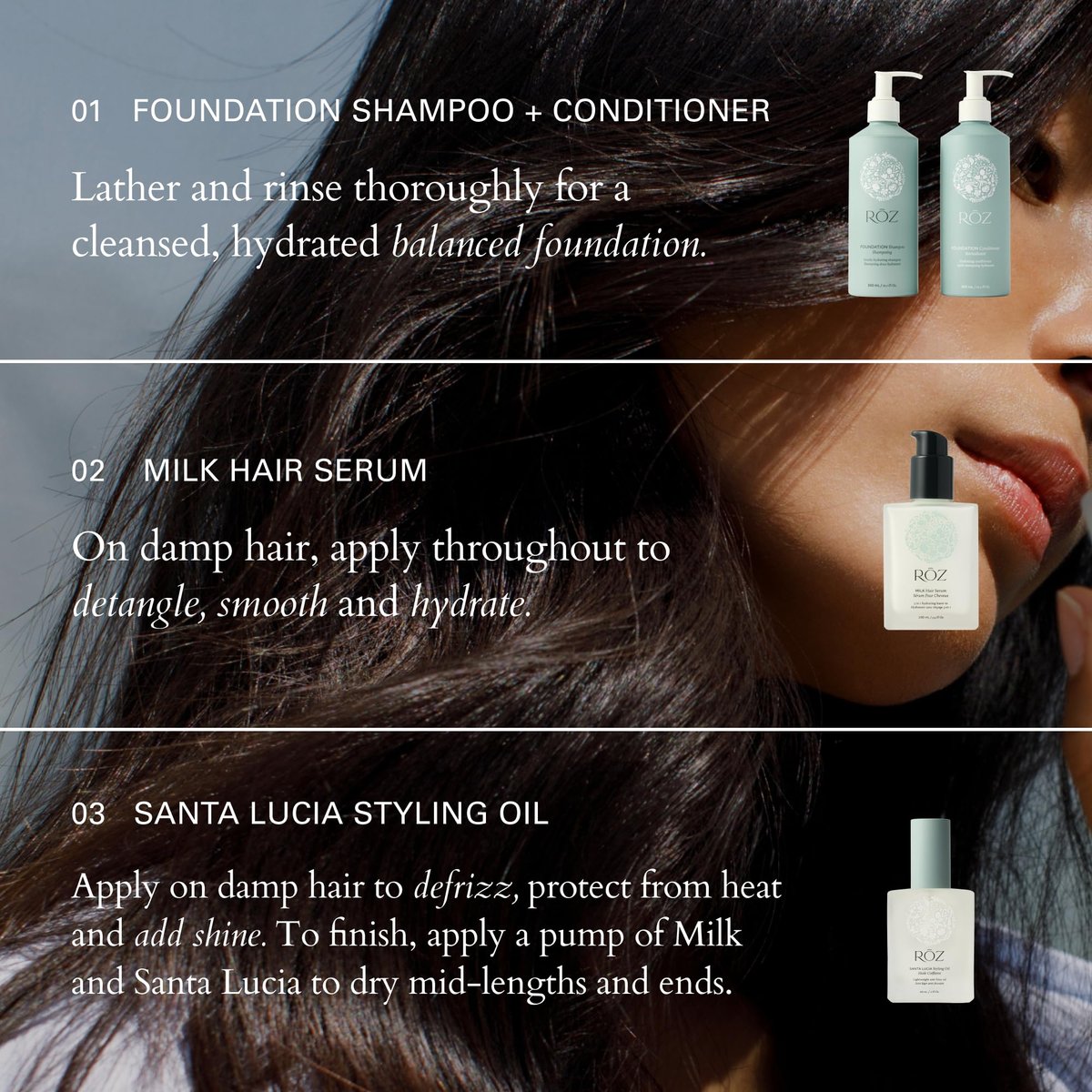 RŌZ Foundation Shampoo and Conditioner Set Duo - Sulfate-Free Hydrating Shampoo and Conditioner for Women & Men - All Hair Types | Vegan, Color-Safe, Silicone & Paraben-Free | 10.1 oz Each Avelisse
