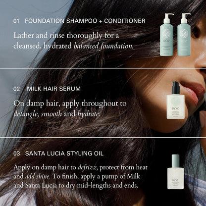 RŌZ Foundation Shampoo and Conditioner Set Duo - Sulfate-Free Hydrating Shampoo and Conditioner for Women & Men - All Hair Types | Vegan, Color-Safe, Silicone & Paraben-Free | 10.1 oz Each Avelisse