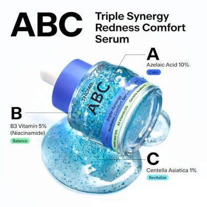 THOME ABC Serum - Azelaic Acid 10% + Niacinamide 5% + Centella Asiatica 1% Triple Synergy Mechanism, Redness Comfort Serum for Dark Spots, Excess Oil & Uneven Texture, Korean Skincare, 1.01 fl oz Avelisse