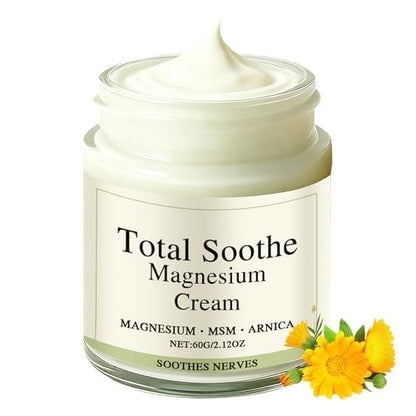 Total Relief Magnesium Cream with Arnica, MSM & Mineral Delivery Formula - Fast-Absorbing, Non-Greasy Joint & Muscle Comfort (2.12 oz) Avelisse