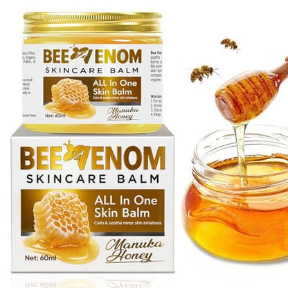 Bee Venom Skin Treatment Cream - Natural Formula Moisturizer for All Skin Types, 2.1 fl oz