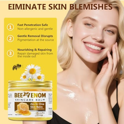 Bee Venom Skin Treatment Cream - Natural Formula Moisturizer for All Skin Types, 2.1 fl oz