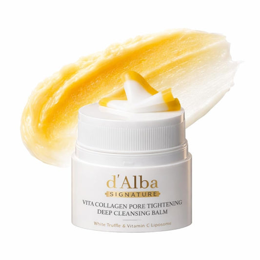 d'alba Piedmont Signature Vita Collagen Deep Cleansing Balm - 1.69 fl oz All-in-One Makeup Remover with Vitamin C & Pore Care Avelisse