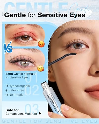 Delyneph 2-in-1 Waterproof Lash Bond and Seal for Eyelash Clusters - Long-Lasting 72H Adhesive, Latex-Free (5ml+5ml) - görsel 10