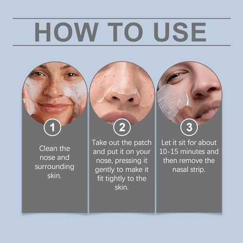 Vue Swiss Nose Patches - Hydrocolloid Nose Strips for Blackheads & Pimples, Large 8 Count Avelisse