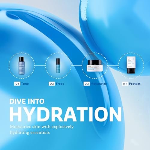 Belif Aqua Bomb Dive Into Hydration Set - Korean Skin Care Value Set with Aqua Bomb, SPF 45, Hydrating Toner & Eye Serum Avelisse