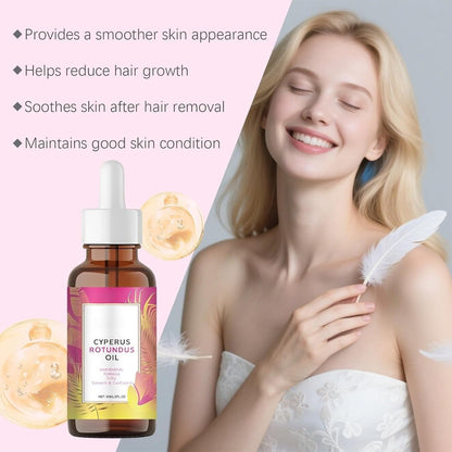 Cyperus Rotundus Oil - 60ml Natural Oil for Hair Removal, Moisturizing & Soothing, Reduces Body Hair Growth, All Skin Types Avelisse
